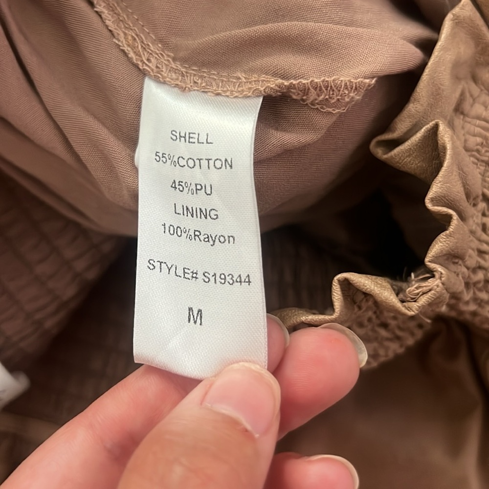 Mustard Seed Tan Leather Skort - Picture 6 of 6